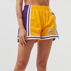 NBA Mitchell and Ness Women's Lakers shorts